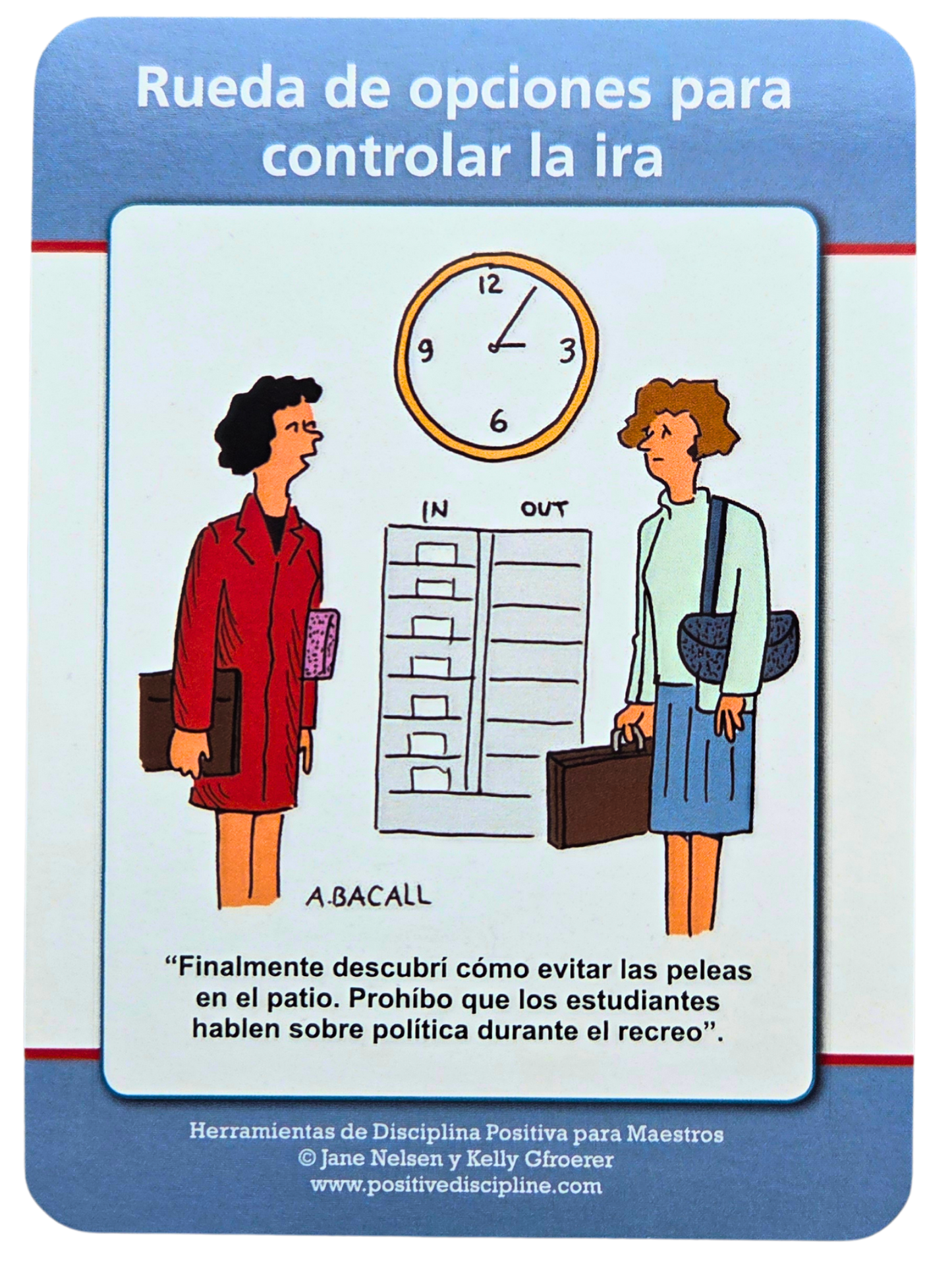 Tarjetas “Herramientas de Disciplina Positiva para maestros”