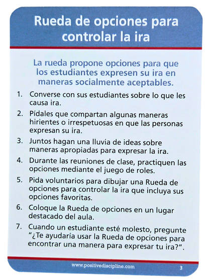 Tarjetas “Herramientas de Disciplina Positiva para maestros”